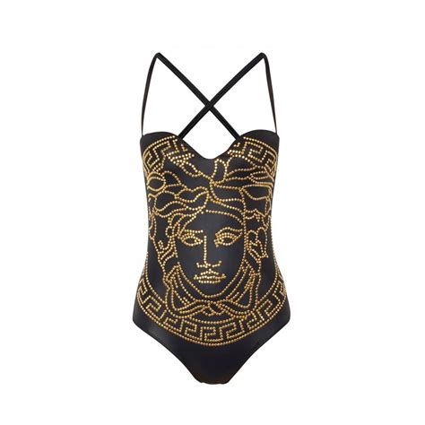 badeanzug gold versace|versace bathing suits.